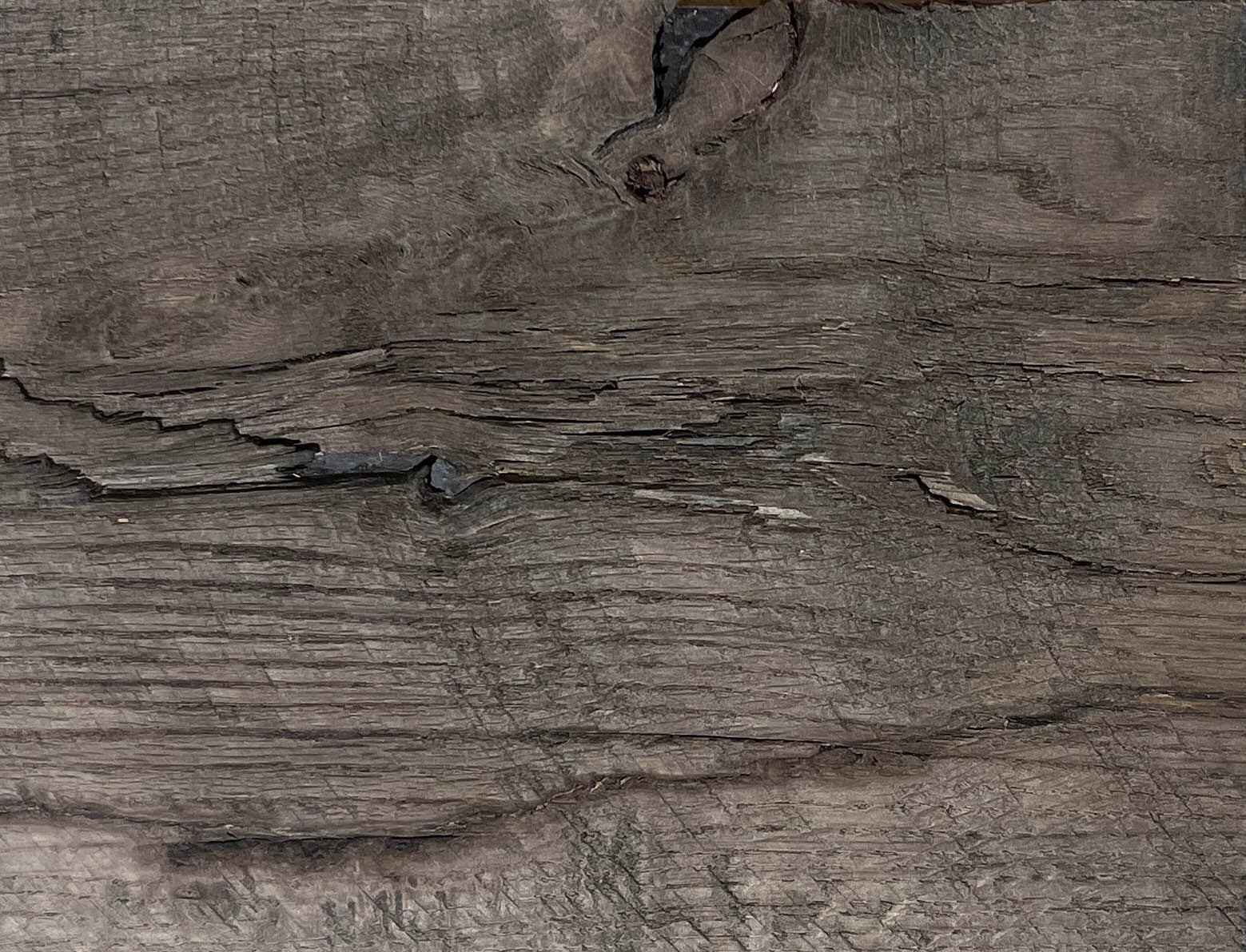 Charcoal box beam finish by Whole Log Reclaimed