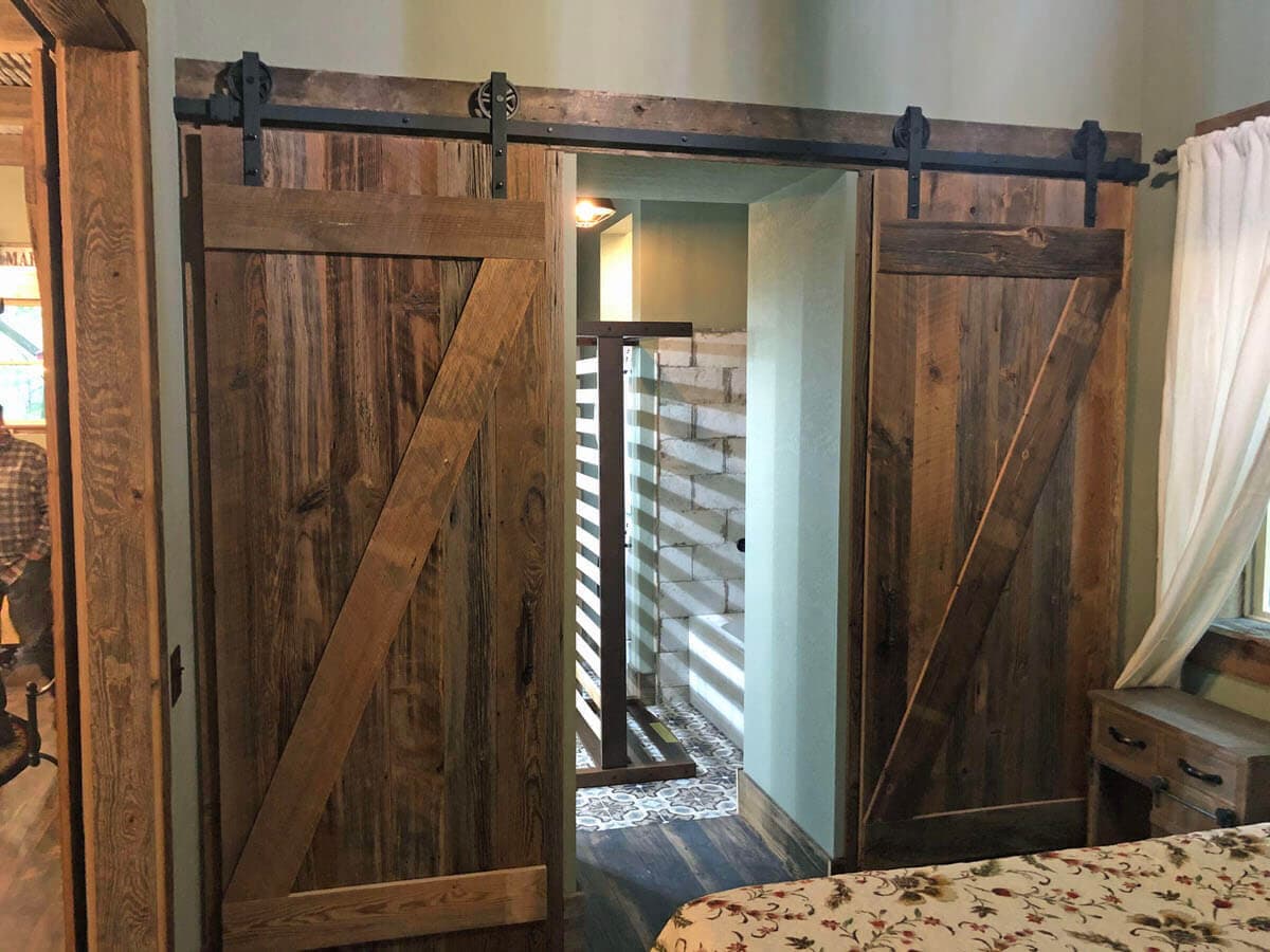 Original Surface pair of sliding Pine Barn Doors