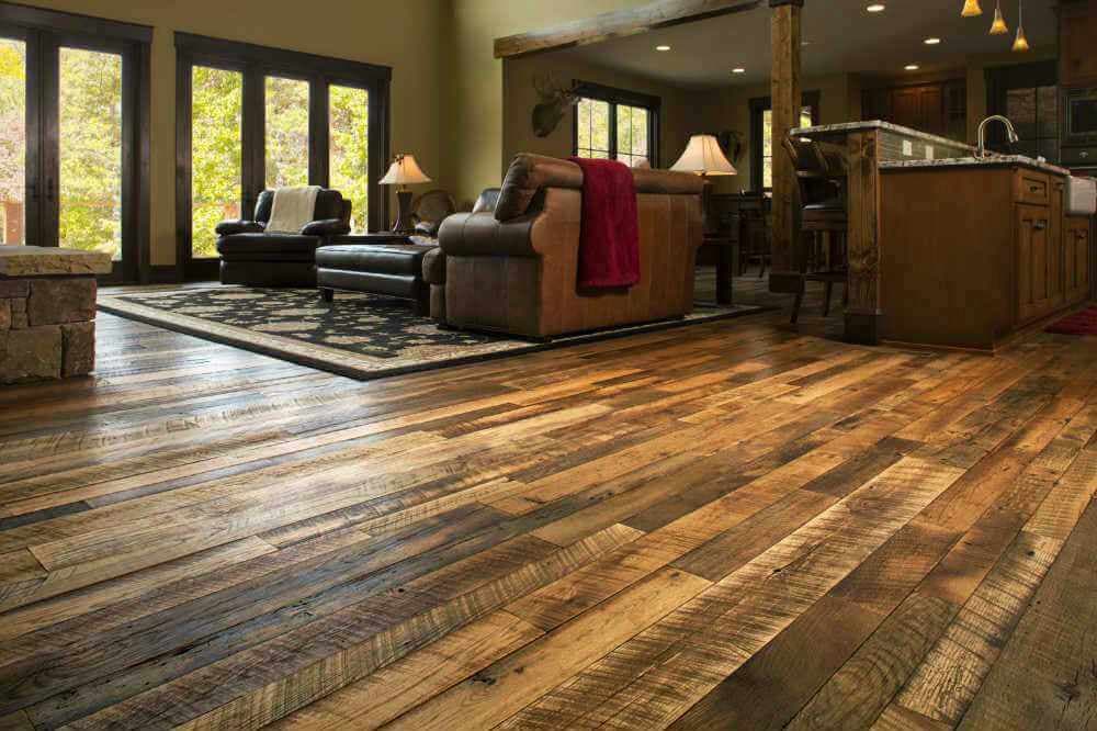 Reclaimed Engineered Hardwood Floor in Black Mountain NC