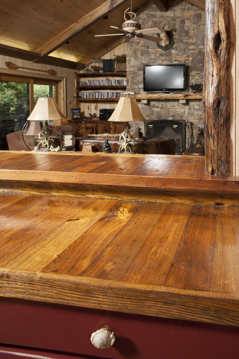 Using Reclaimed Wood Flooring in the Kitchen | Whole Log Reclaimed NC