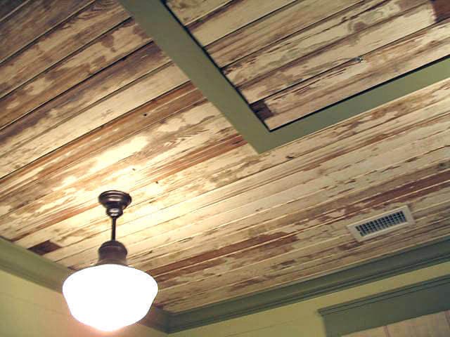 Shabby Chic Old Wood Ceiling near Hilton Head SC