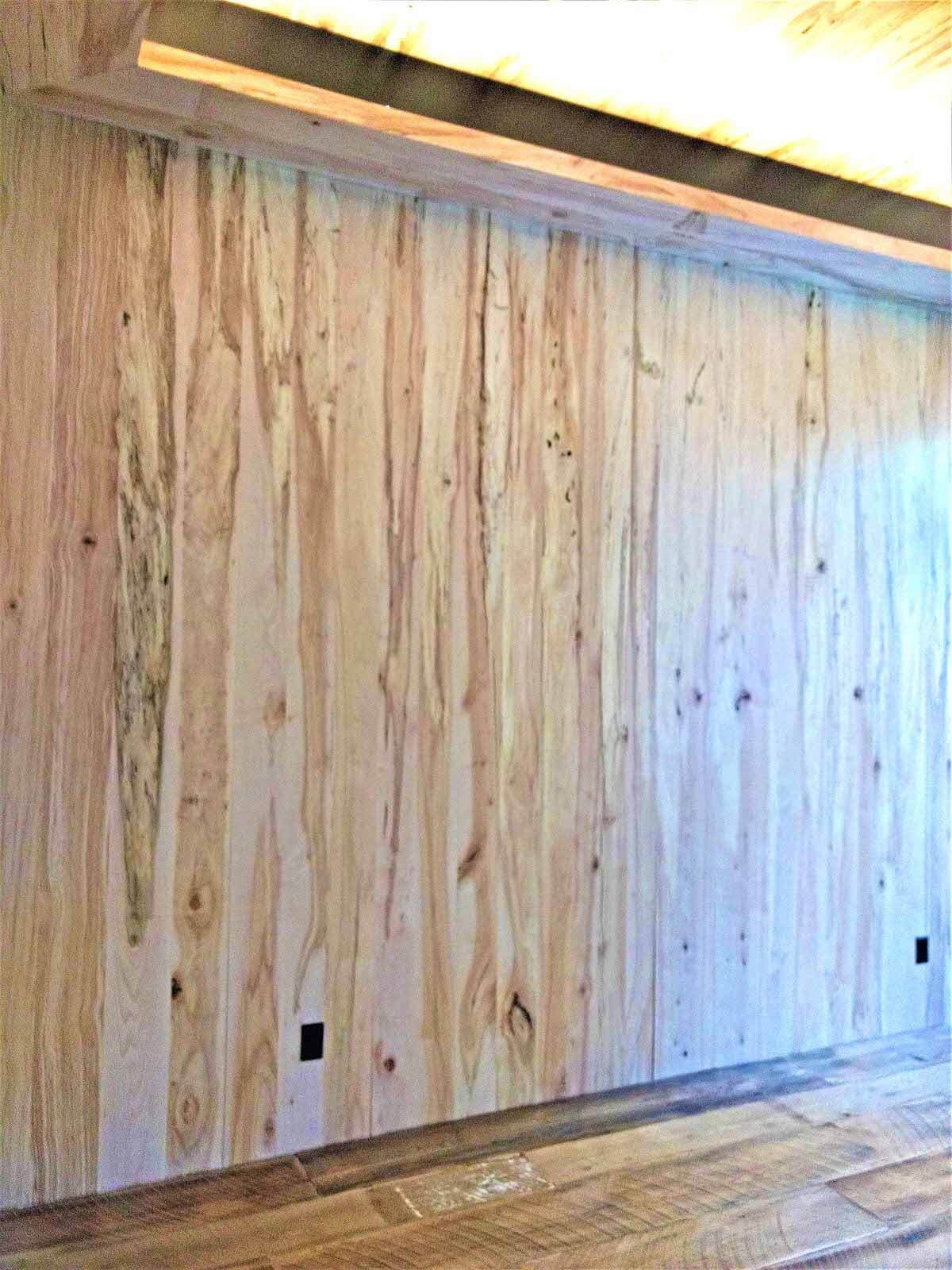 Spalted Maple Accent Wall in a Hilton Head SC home