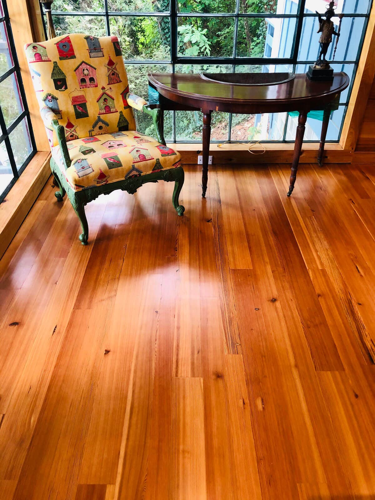 Classic old wood flooring restored to original beauty.