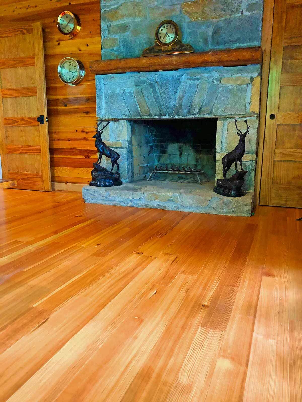 Classic old wood floors reclaimed and restored to original beauty.
