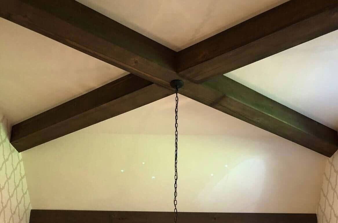 Smooth Douglas fir ceiling beam