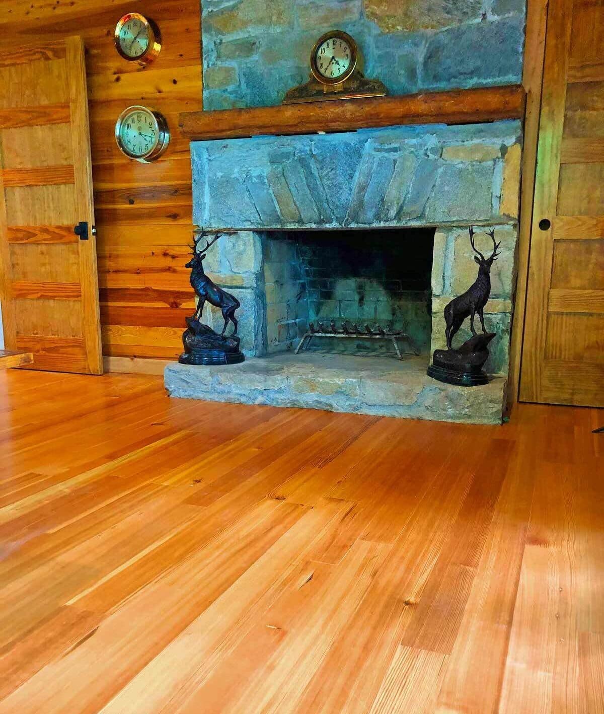 antique heart pine flooring.