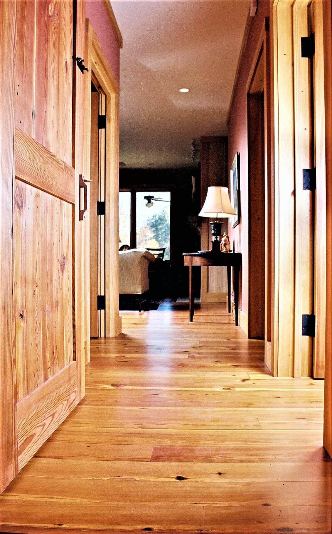 Heart pine floors and doorway travelers rest sc
