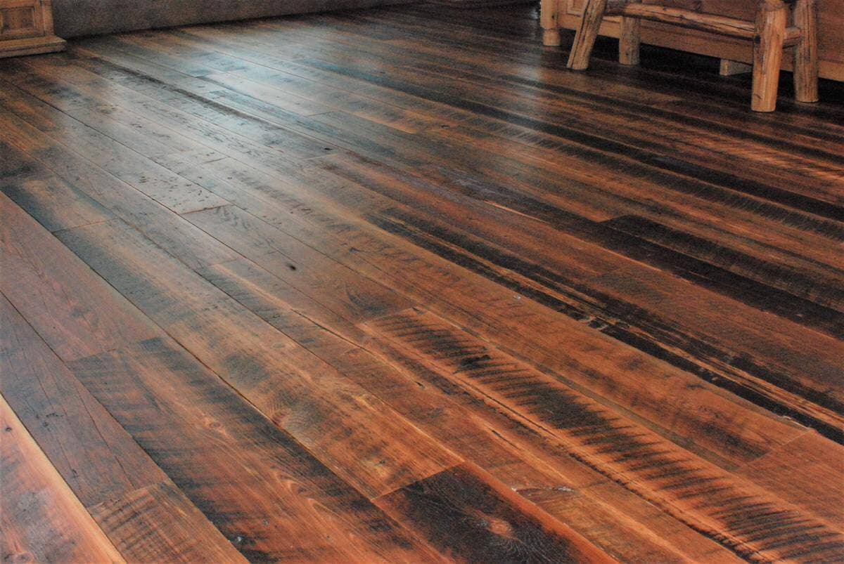 right angled view heart pine character flooring hendersnville nc