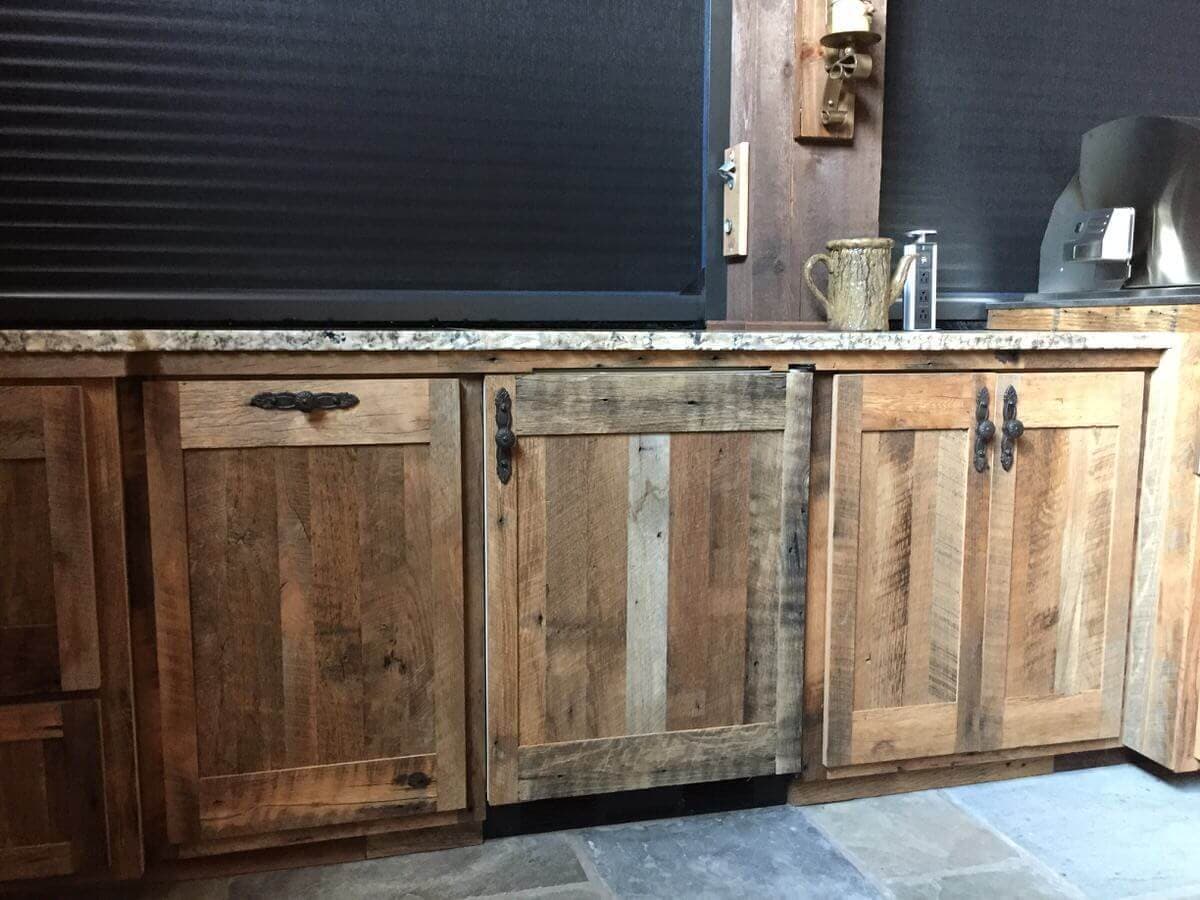 a set of three rustic character kitchen cabinet doors in nc