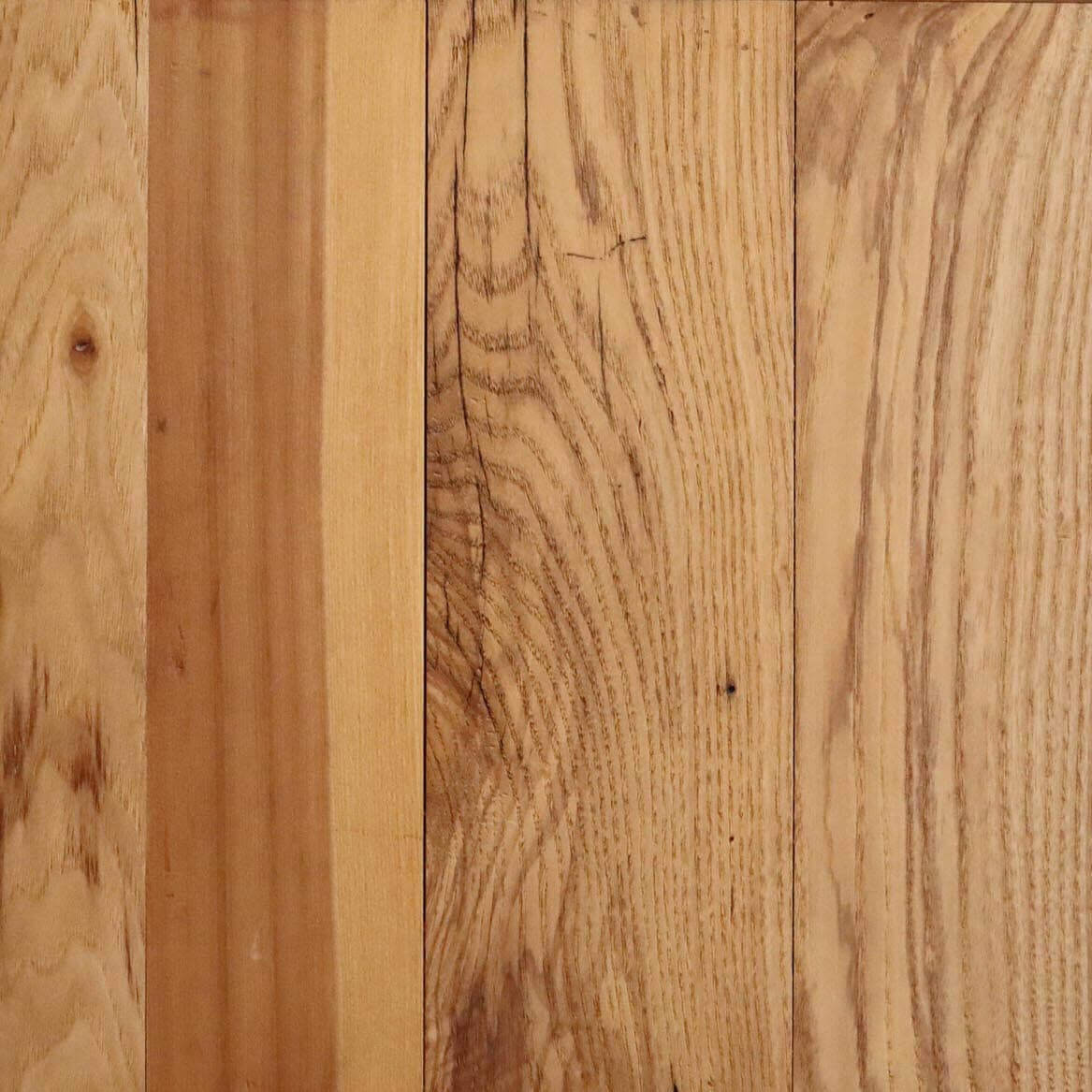 Mixed hardwood flooring swatch