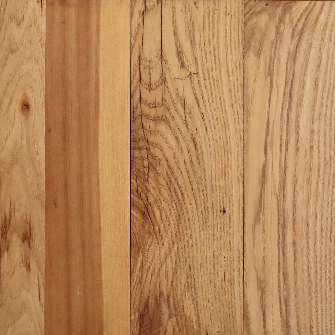 Mixed hardwood flooring swatch