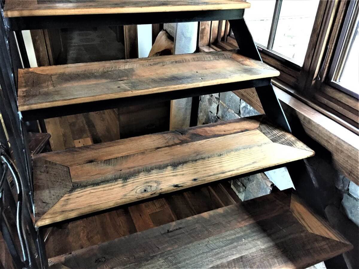 mountain valley resort character oak stairs without risers