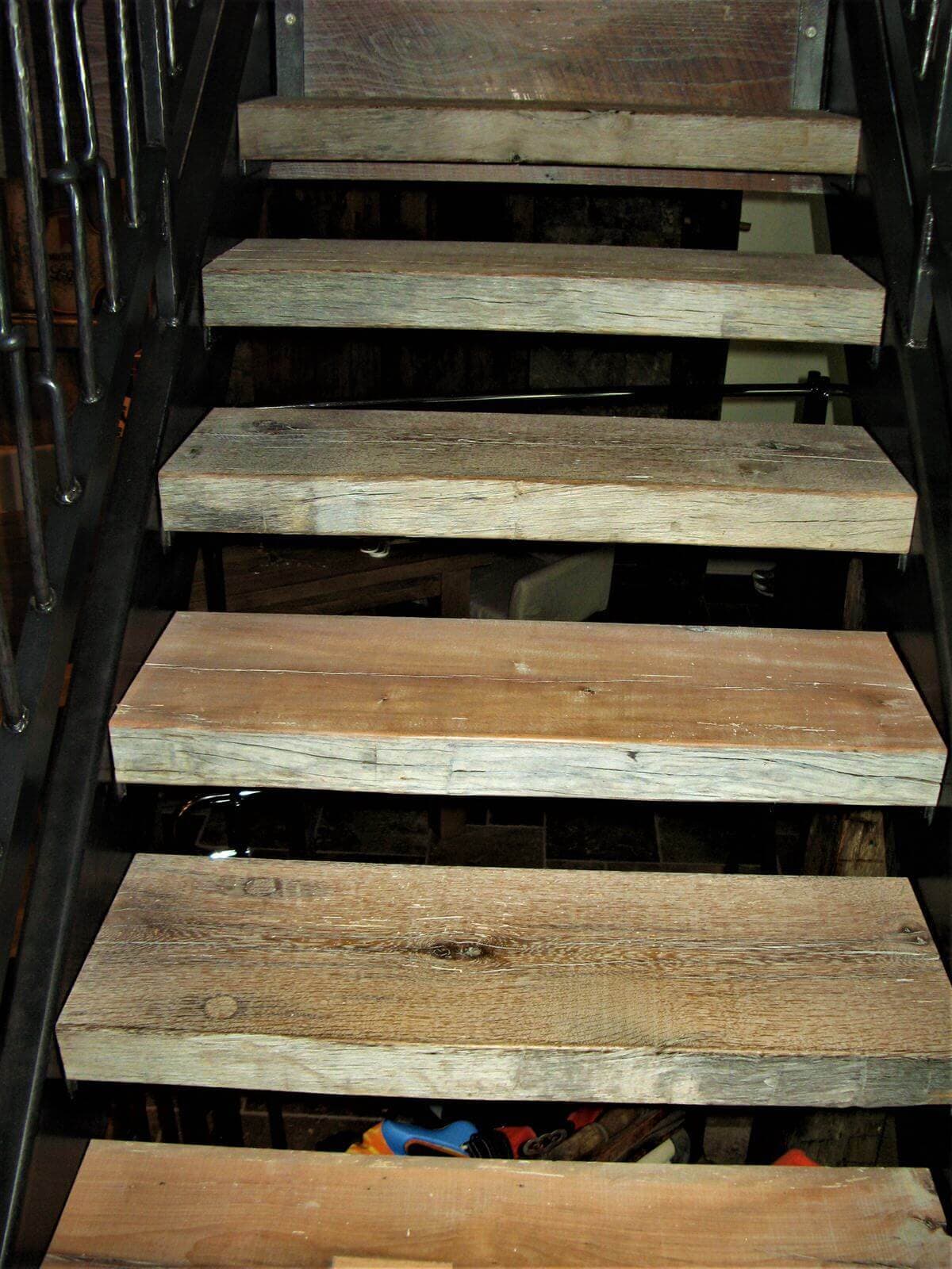two inch original surface floating wood stairs in hickory, nc