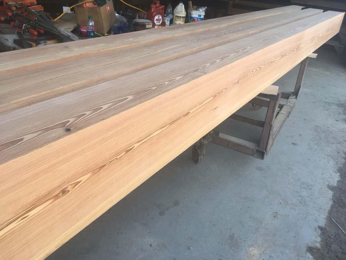 plain sawn heart pine reclaimed box beams