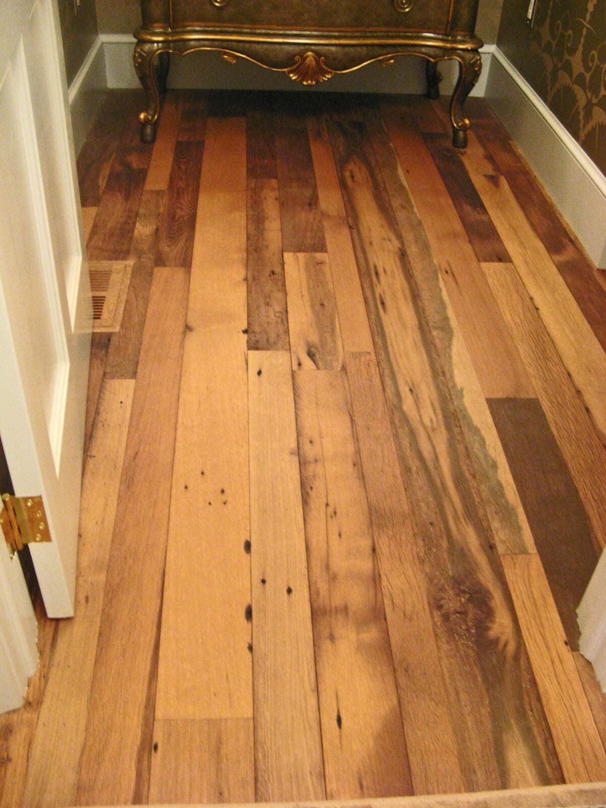 Reclaimed antique mixed hardwood flooring