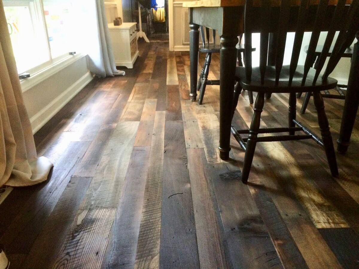 Reclaimed hardwood character flooring 50 50 brazil brown and natural