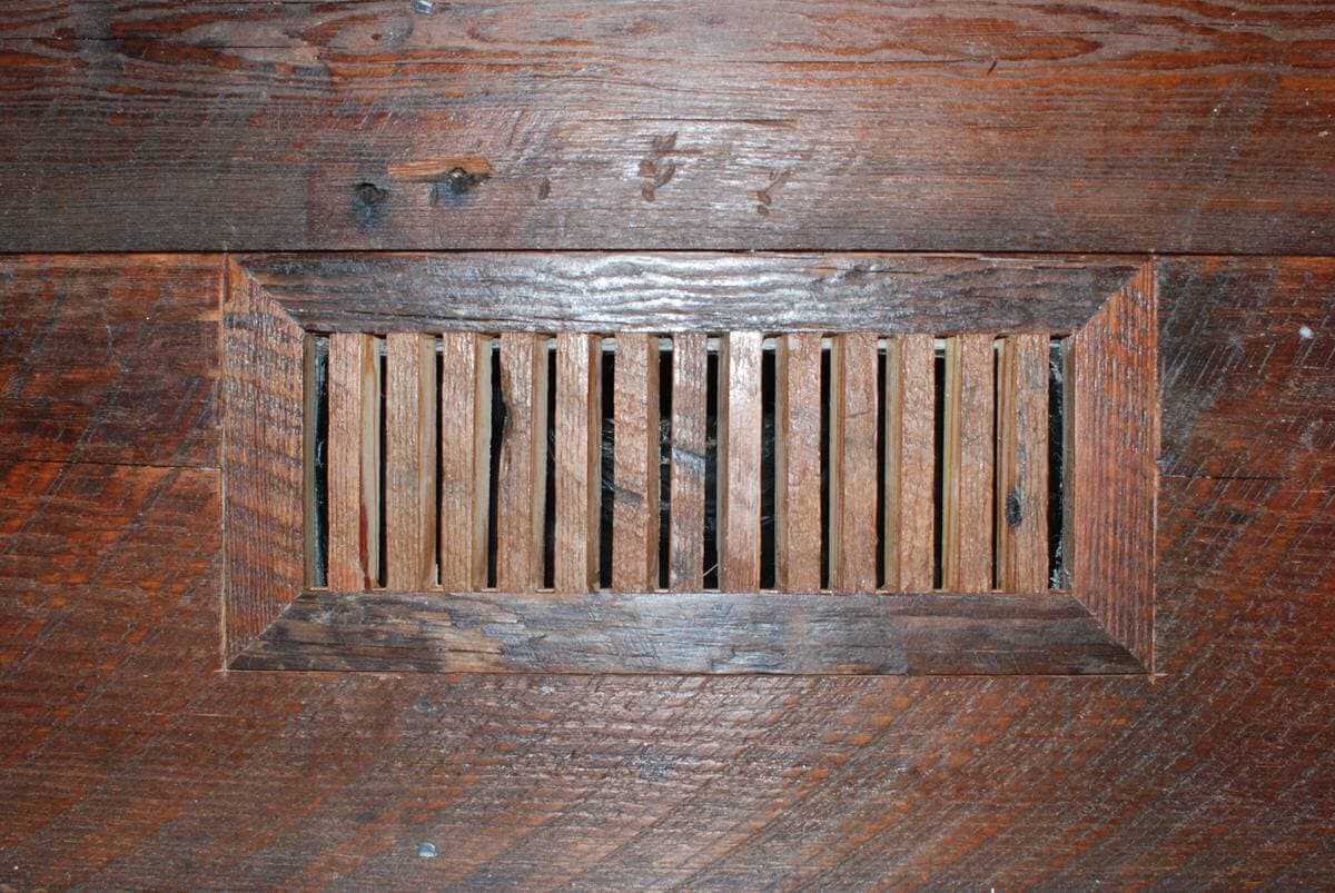 reclaimed wood floor vent
