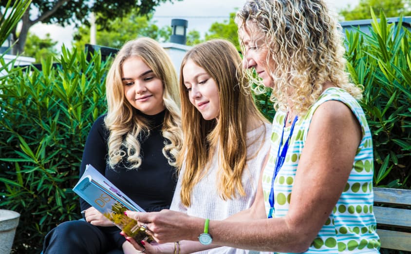 Alison with Sixth form Students