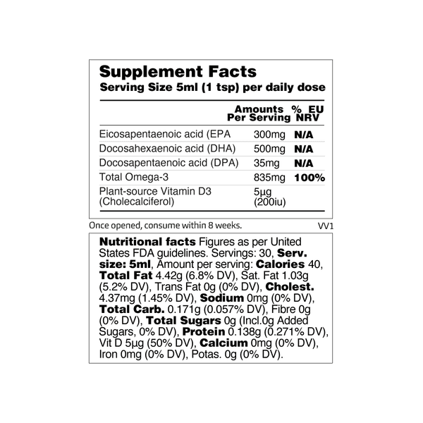 Omega 3 Mild Orange Liquid Reverse Labels 03