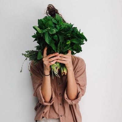 Woman Hiding Face veg 24