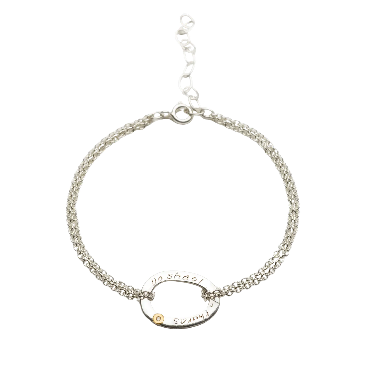Your Life bracelet silver with diamond white background removebg