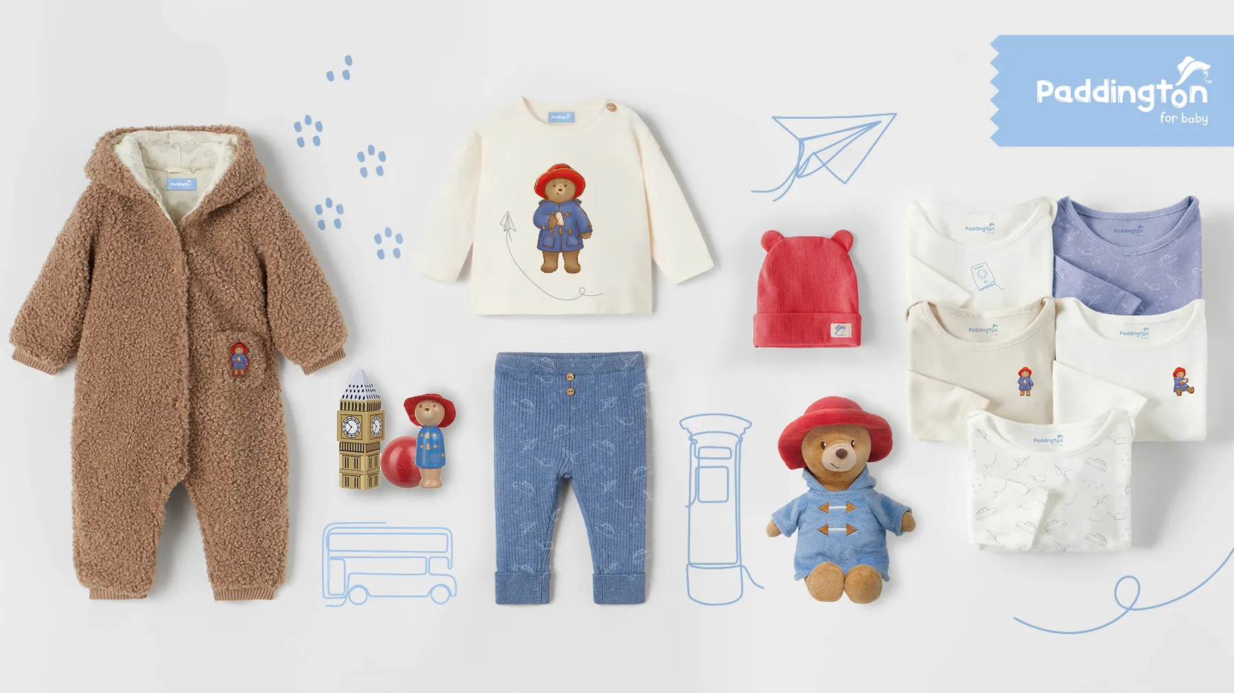 Skew for Paddington Baby, Placement, Mockups, Illustration, Branding