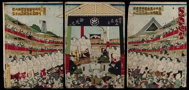 Grand Sumo Tournament in Edo-era Japan