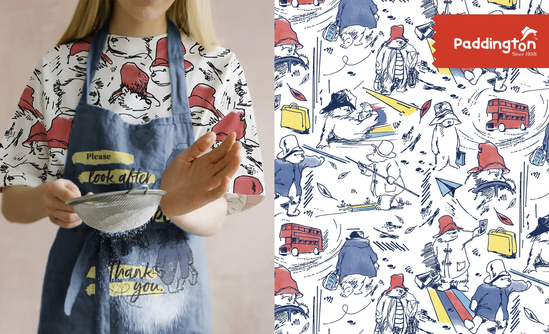 Skew for Paddington Classic since 1958, Classic, apron, print and pattern
