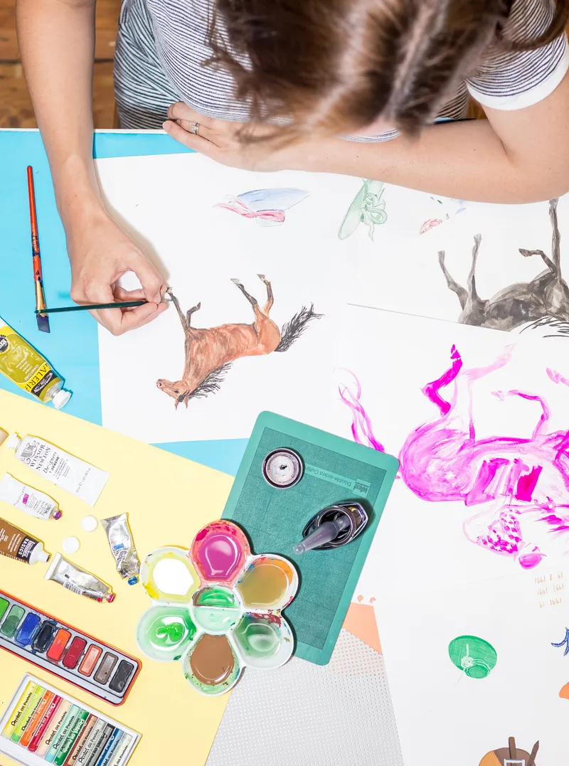 Skew process, creative, illustration, asset