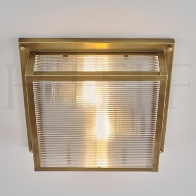 CL32 L Square Flush Mount with Ribbed Glass S