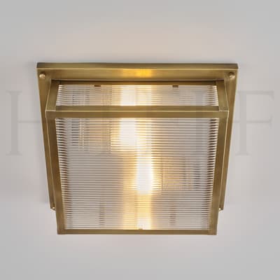CL32 M Square Flush Mount with Ribbed Glass S