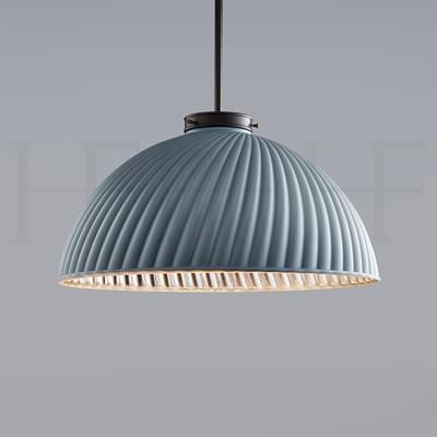 PL134 L Tiber Pendant Large Grey with Silver Interior 2023 Shape S
