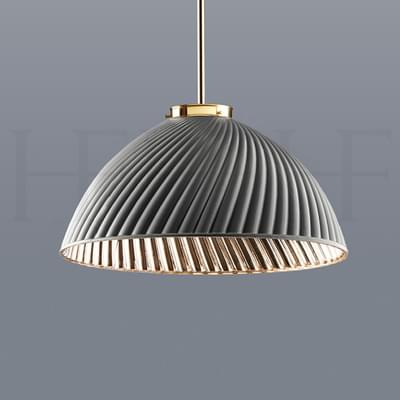 PL134 L Tiber Pendant Large Grey with Silver Interior S