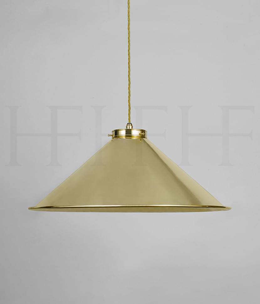 PL340 L Brass Coolie Shade Large S