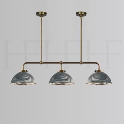 PL428 S Tiber Triple Pendant on Rod with Canopy Small S