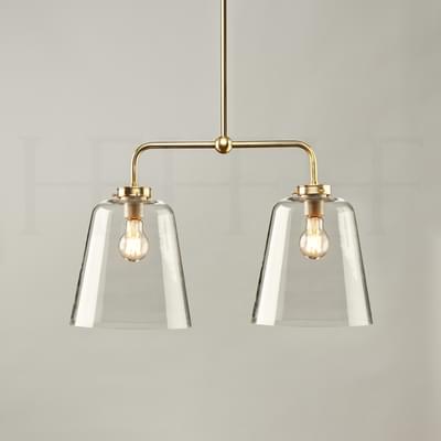 Pl432 Double Bell Shade On A Rod Large S