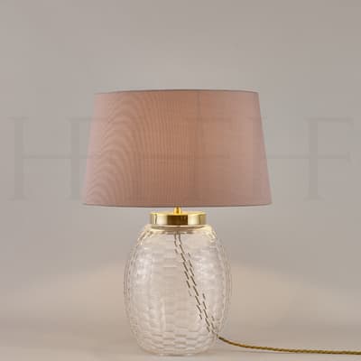 TL143 S Mala Honeycomb Clear Table Lamp Small S