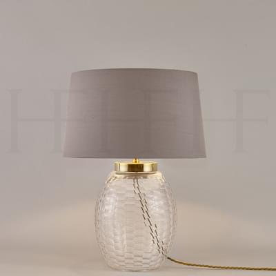 TL143 S Mala Honeycomb Clear Table Lamp Small S