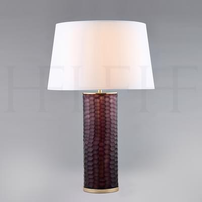 Tl153 Amerthyst Honeycomb Glass Table Lamp S