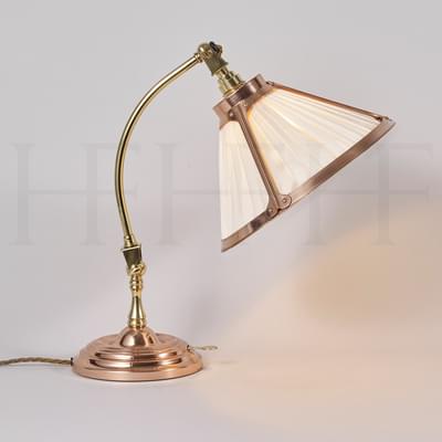 TL4 May Desk Lamp Antique Brass Polished Copper Porcelain S