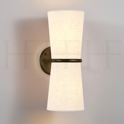 WL24 Cone Wall Light Bronze with Oyster Shade S