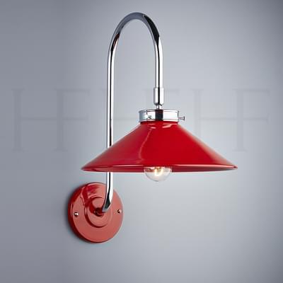 Wl300 Lucia Wall Light Rosso And Chrome S
