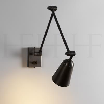 WL461 SW Dido Double Arm Wall Light Bronze With Switch S