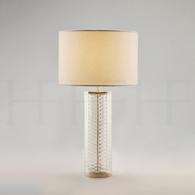 Clear Honeycomb Glass Table Lamp