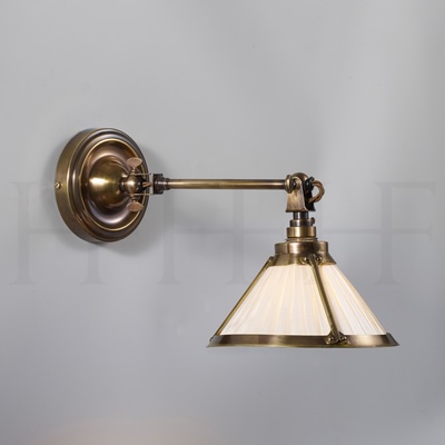 Gabriel Single Arm Wall Light, Model I, Antique Brass