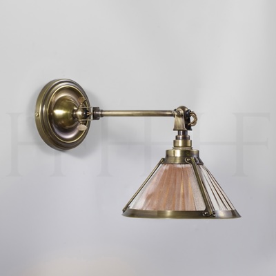 Gabriel Single Arm Wall Light, Model I, Antique Brass