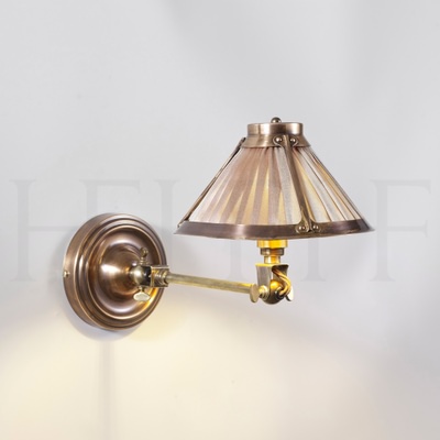 Gabriel Single Arm Wall Light, Model II, Antique Brass & Antique Copper