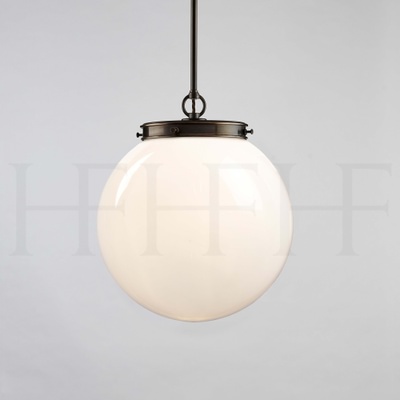 Hector Glass Globe Medium, Single Fitting, Opal Glass
