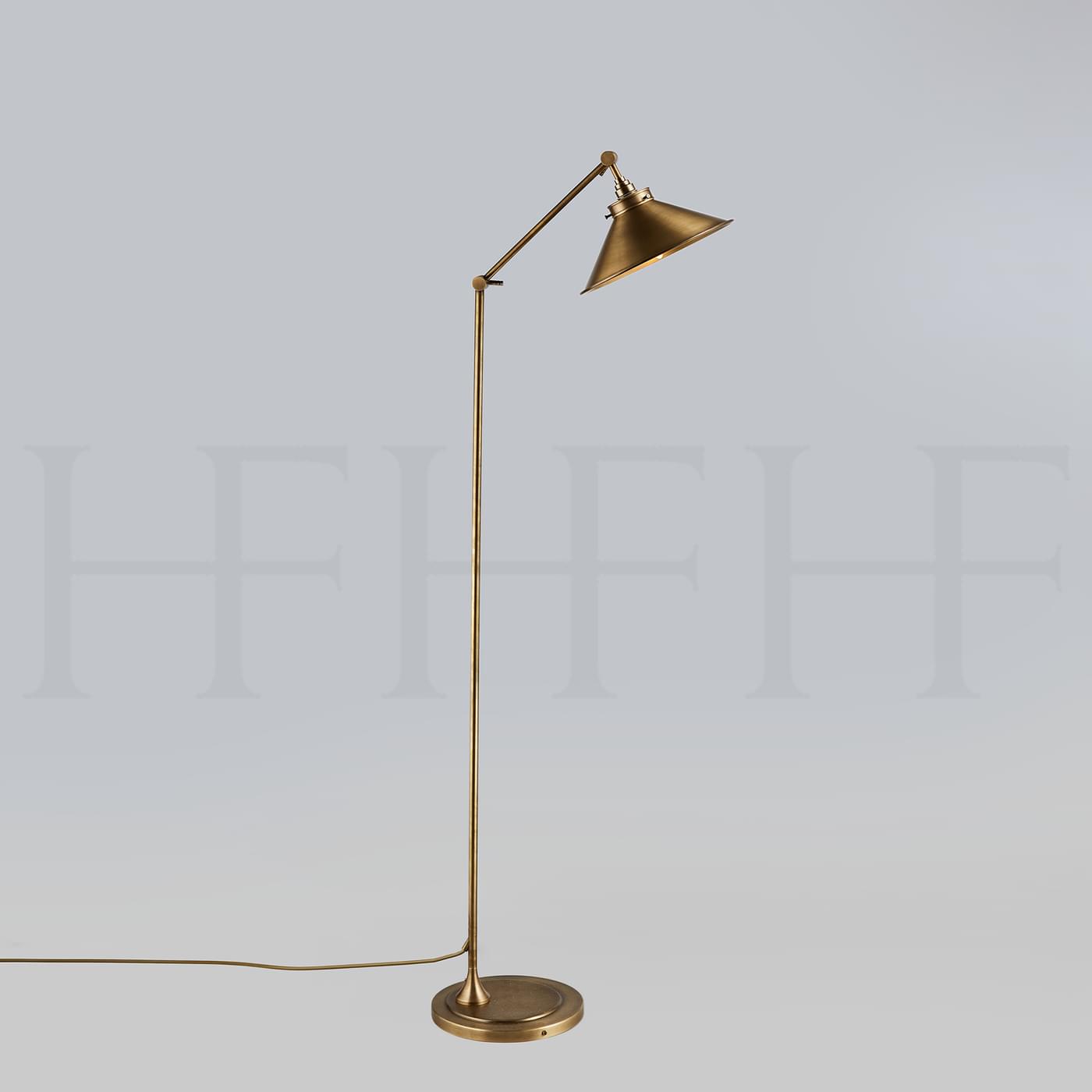 FL20 Leila Brass Floor Lamp Antique Brass L