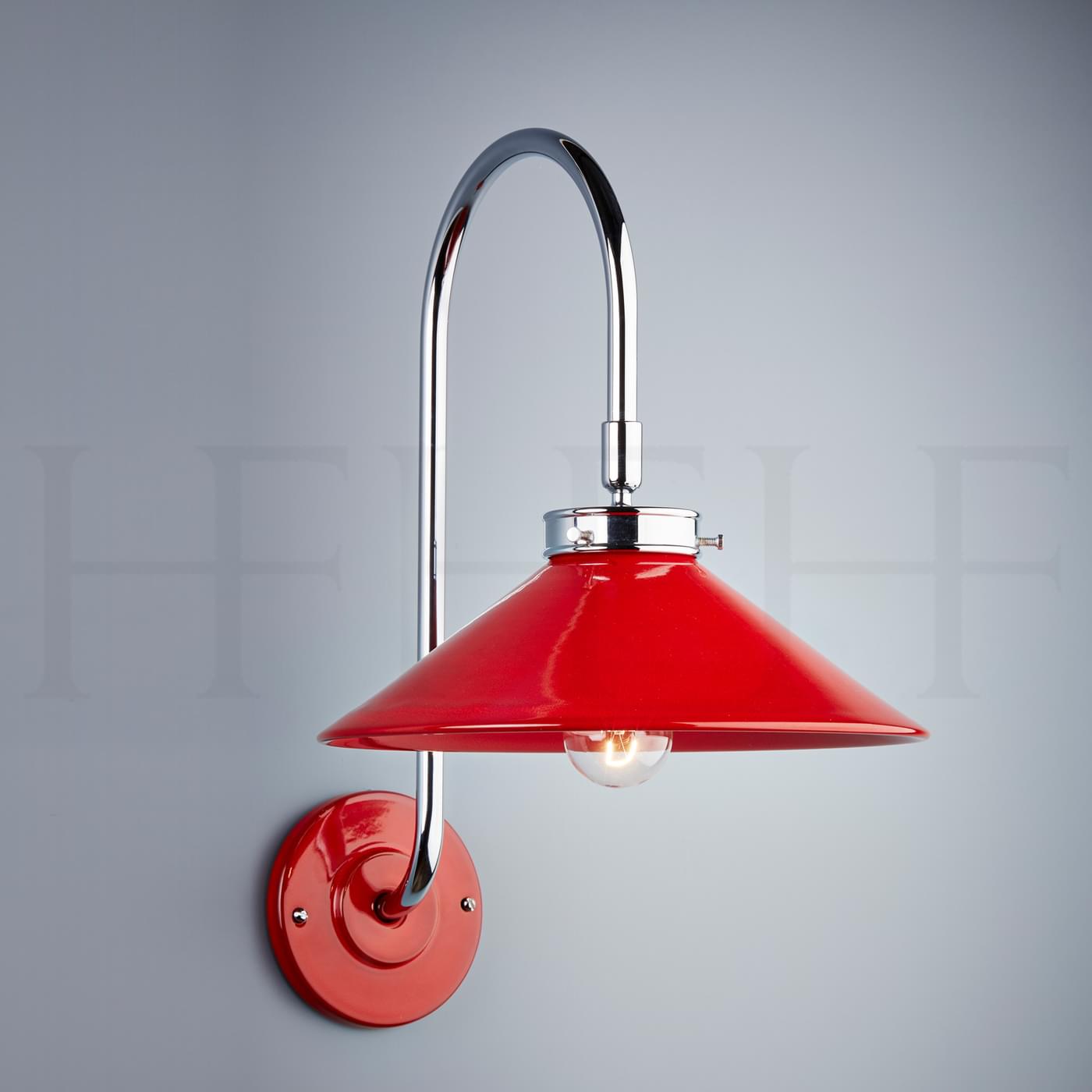 WL300 Lucia Wall Light Rosso and Chrome L